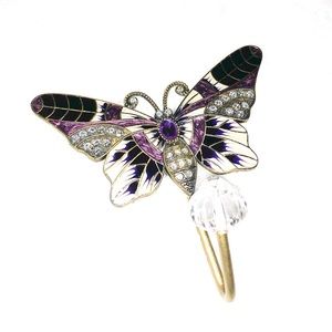 COPY - Purple & Gold Rhinestone Butterfly Hanger
